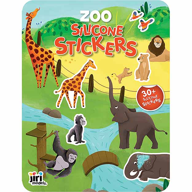 Hra so silikónovými samolepkami zoo