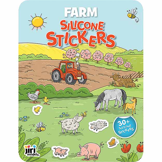 Hra so silikónovými samolepkami farma