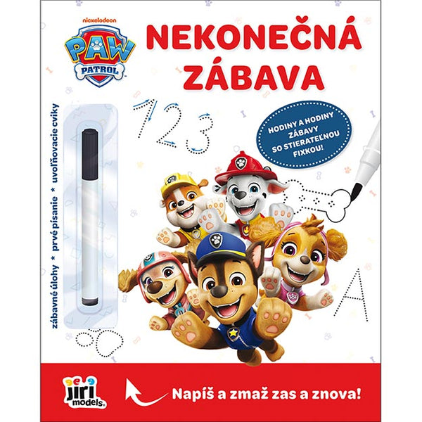 NEKONEČNÁ ZÁBAVA LABKOVÁ PATROLA STIERACIA KNIŽKA S FIXKOU
