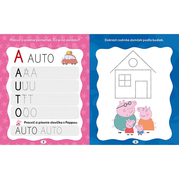 NEKONEČNÁ ZÁBAVA PRASIATKO PEPPA STIERACIA KNIŽKA S FIXKOU