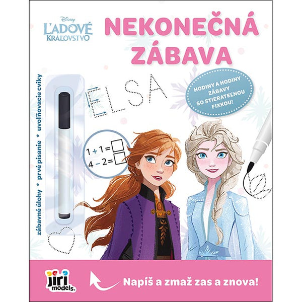 NEKONEČNÁ ZÁBAVA ĽADOVÉ KRÁĽOVSTVO STIERACIA KNIŽKA S FIXKOU