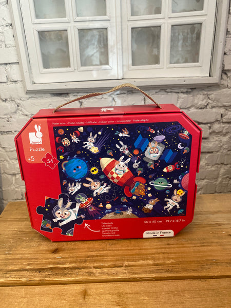 RAKETA VO VESMÍRE PUZZLE V KUFRÍKU 54KS 5R