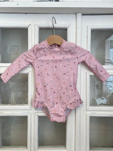 PLAVKY UPF 50+ DLHÝ RUKÁV KVETY 62/68