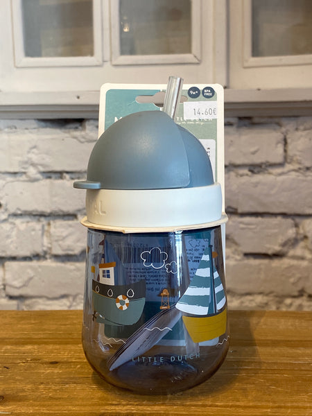 POHÁRIK SO SLAMKOU 300 ML 9M+ NÁMORNÍCKY ZÁLIV