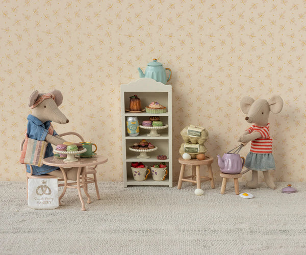 LAVICA SO STOLÍKOM off white (malý domček MAILEG)