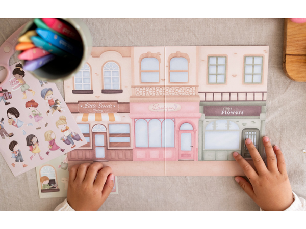 KNIŽKA SO SAMOLEPKAMI NAKUPOVANIE ROSA