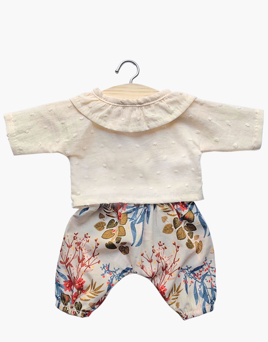Collection Minikane poupee gordis nouveautes automne hiver 2021 ensemble coline top plumetis et pantalon en coton adonis