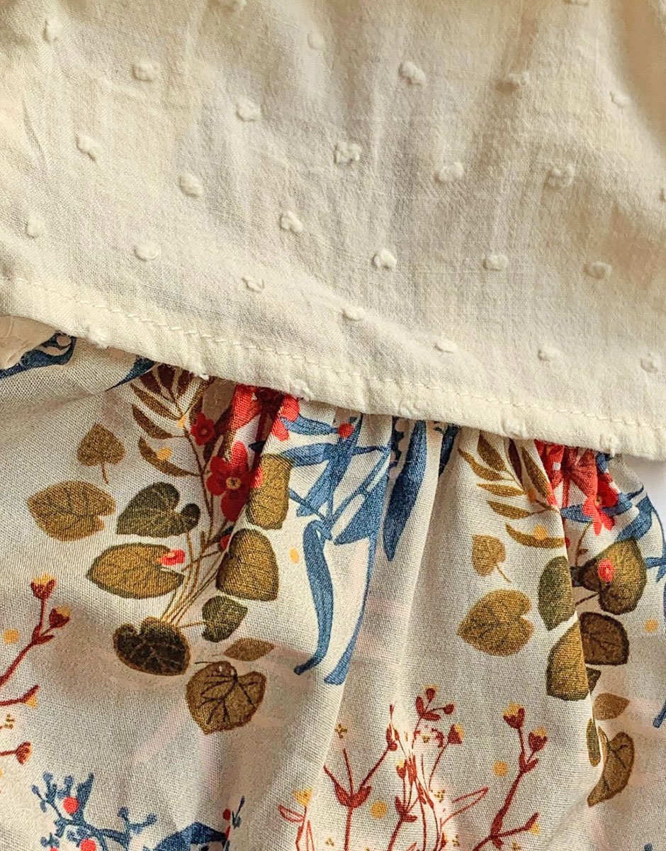 Collection Minikane poupee gordis nouveautes automne hiver 2021 ensemble coline top plumetis et pantalon en coton adonis zoom