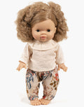 Collection Minikane poupee gordis nouveautes automne hiver 2021 ensemble coline top plumetis et pantalon en coton adonis look