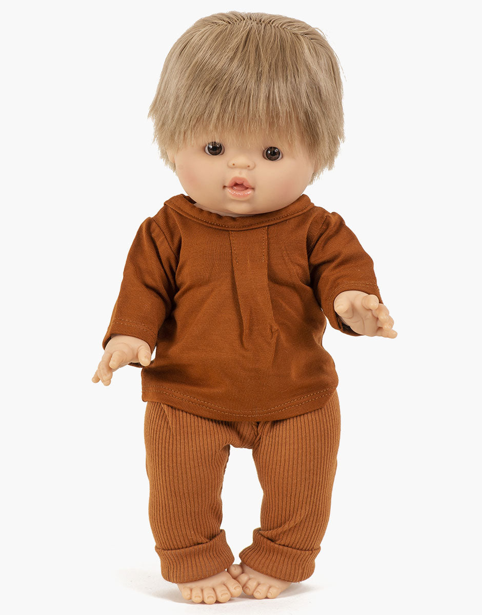 TRIČKO A LEGÍNY MINIKANE rôzne farby (set oblečenia modré)