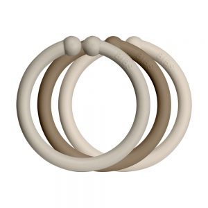 KRÚŽKY LOOPS 12KS rôzne farby (Color Vanilla / Sage / Olive)
