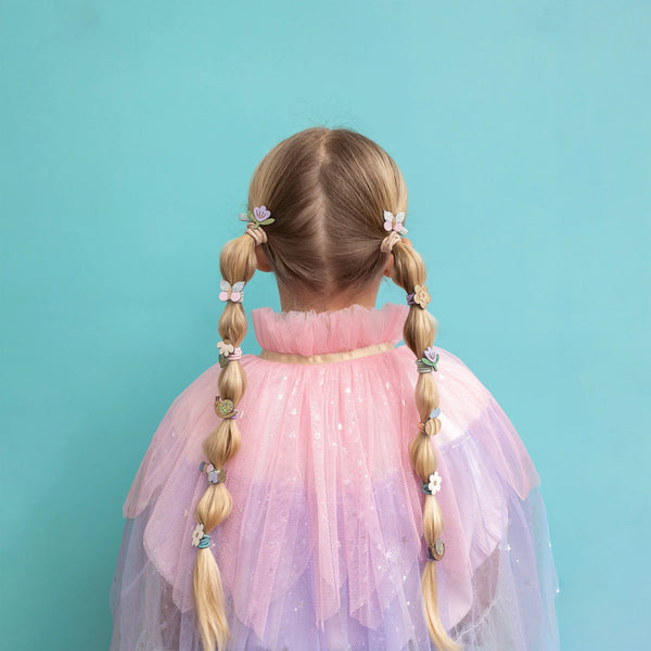 KVETINOVÉ A MOTÝLIKOVÉ MINI GUMIČKY DO VLASOV 8 KS