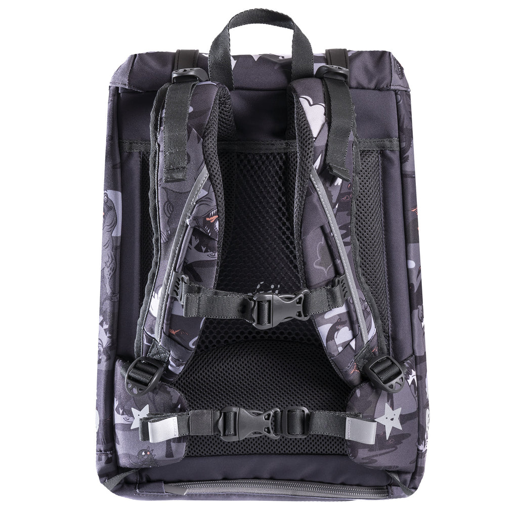 Školská taška Retro 22L Dinosaur Black – obrázok 2