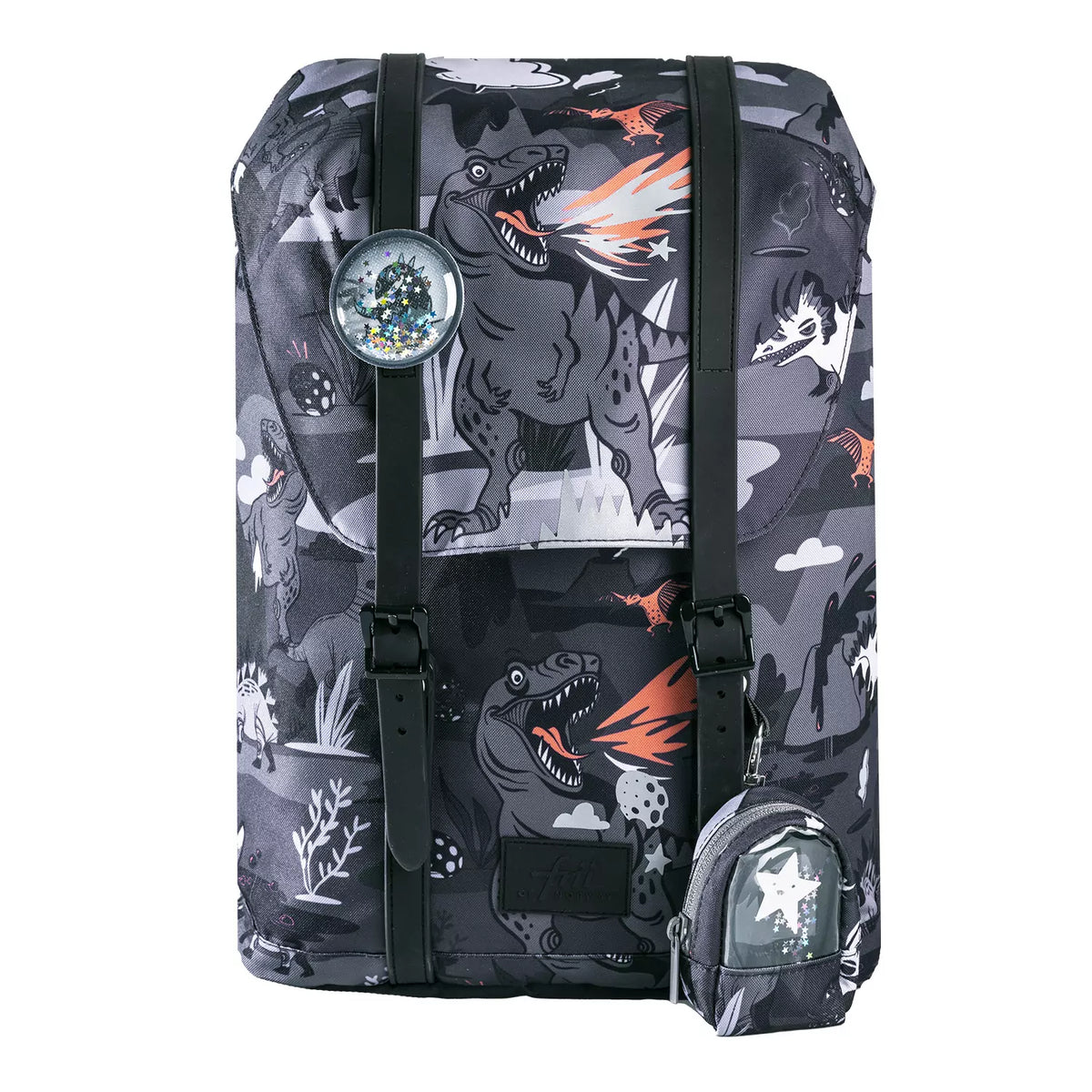 Školská taška Retro 22L Dinosaur Black