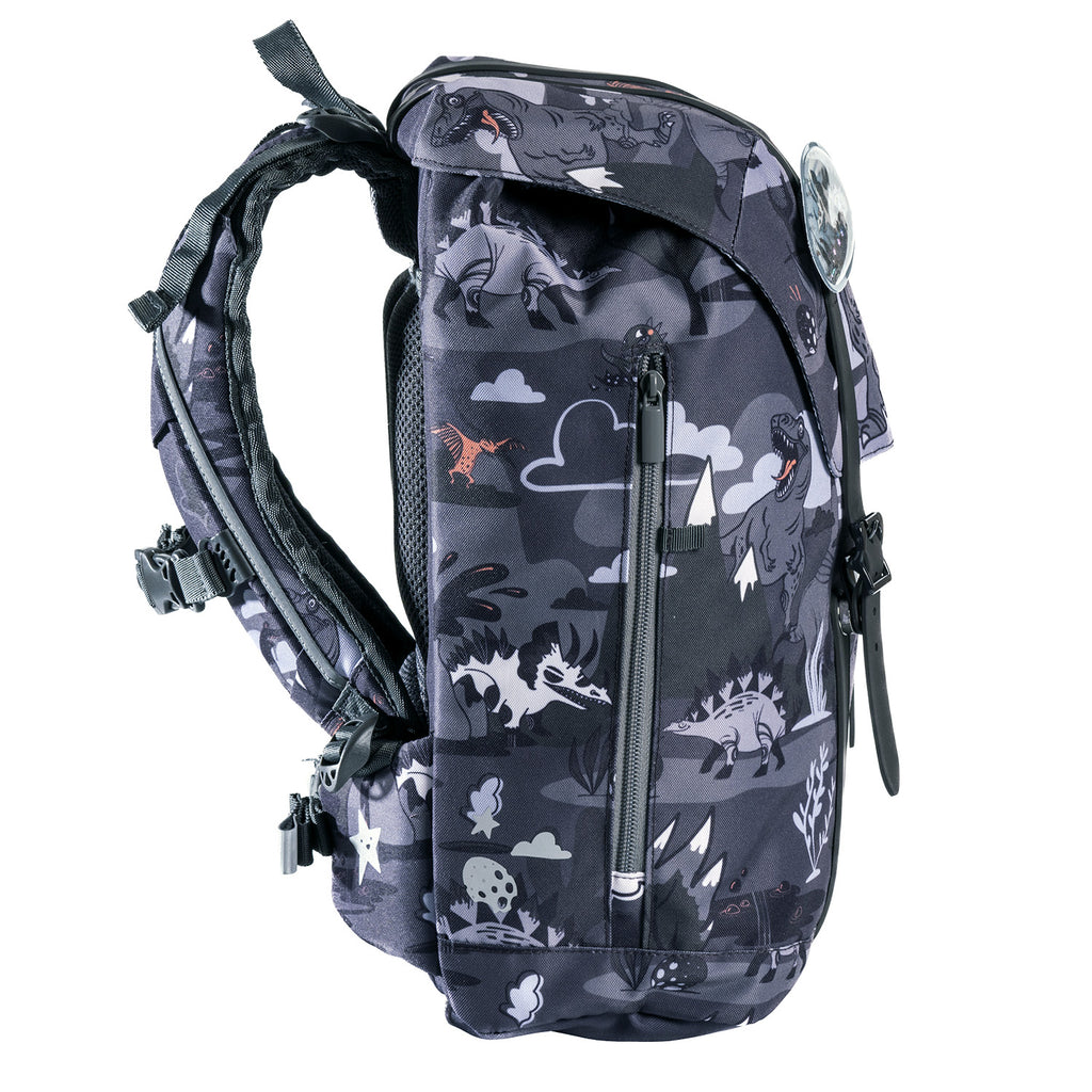 Školská taška Retro 22L Dinosaur Black – obrázok 4