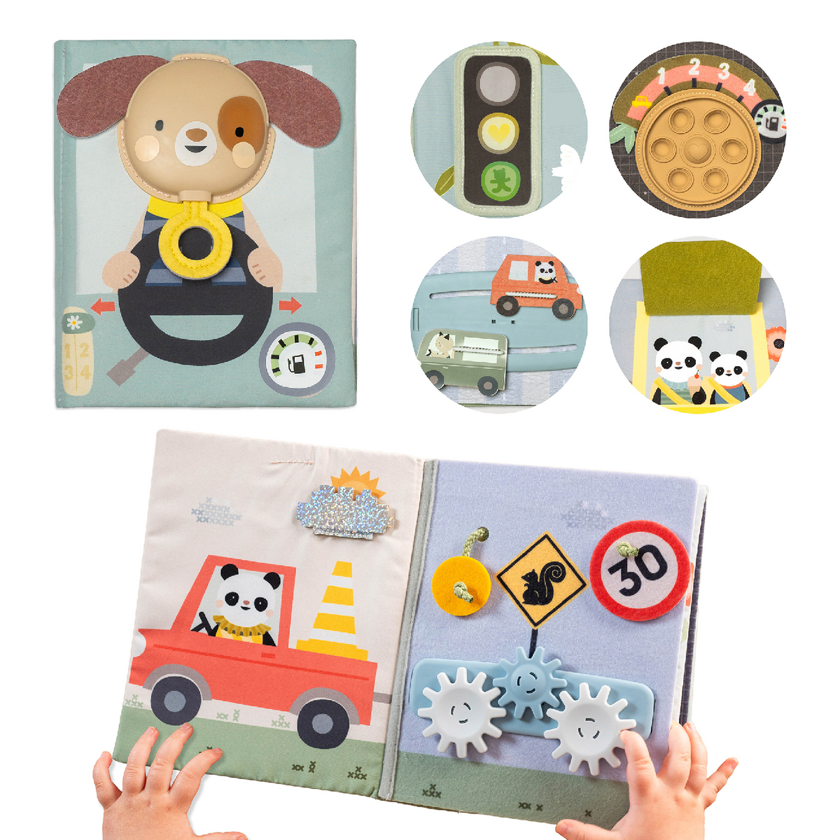 Knižka S aktivitami tiny traveler busy book – obrázok 2