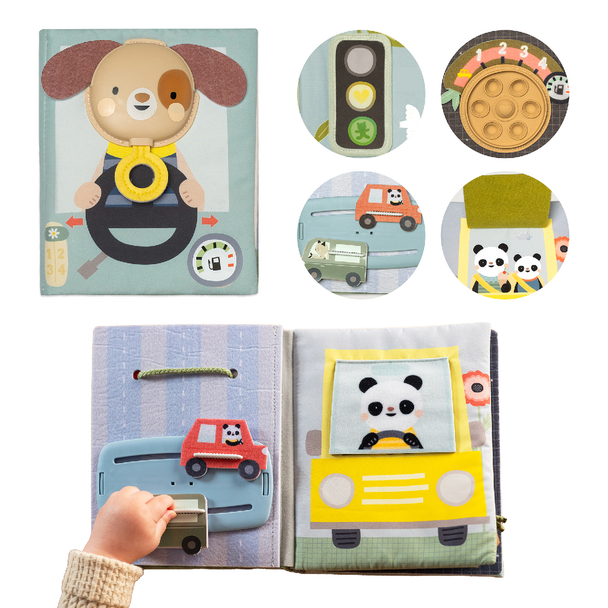 Knižka S aktivitami tiny traveler busy book – obrázok 3