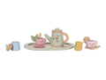 Čajový set drevený S kvetinovou potlačou