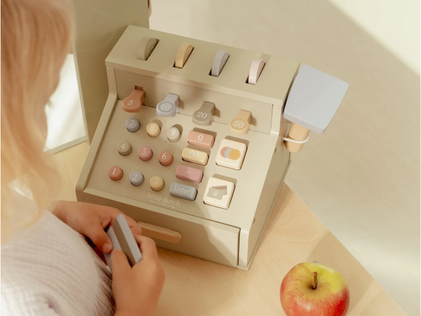 POKLADŇA SO SKENEROM A ČÍTAČKOU KARIET DREVENÁ