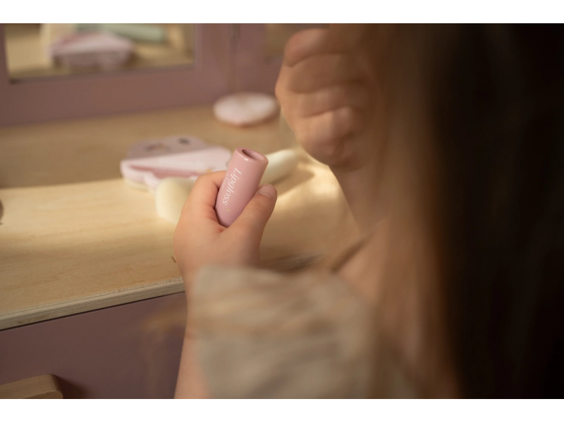 LITTLE DUTCH toaletný stolík so stoličkou drevený pink – obrázok 3