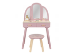LITTLE DUTCH toaletný stolík so stoličkou drevený pink – obrázok 9