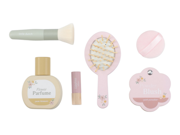 LITTLE DUTCH TOALETNÝ STOLÍK SO STOLIČKOU DREVENÝ PINK