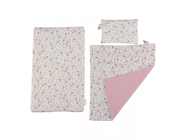 POSTIEĽKA PRE BÁBIKY DREVENÁ S PERINKOU PINK