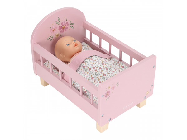 POSTIEĽKA PRE BÁBIKY DREVENÁ S PERINKOU PINK