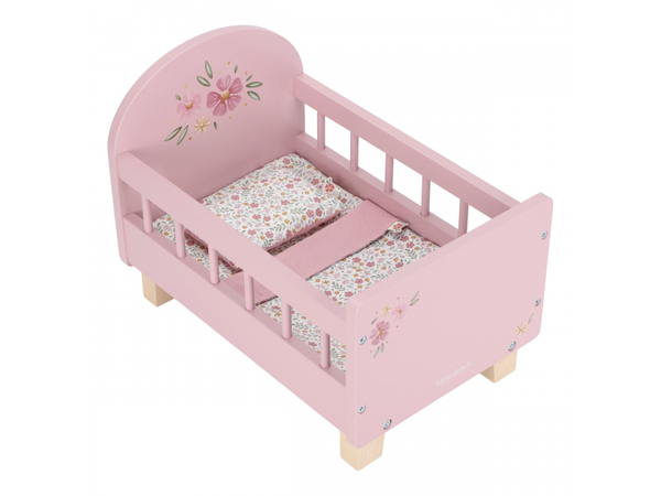 POSTIEĽKA PRE BÁBIKY DREVENÁ S PERINKOU PINK