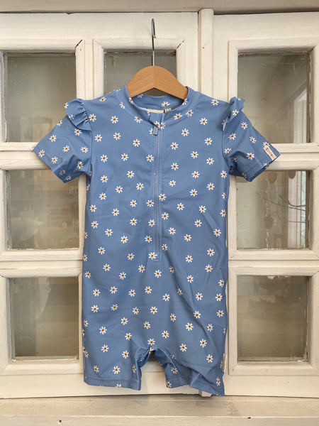 PLAVKY KRÁTKY RUKÁV DAISIES BLUE VEĽ. 74/80, 86/92, 98/104