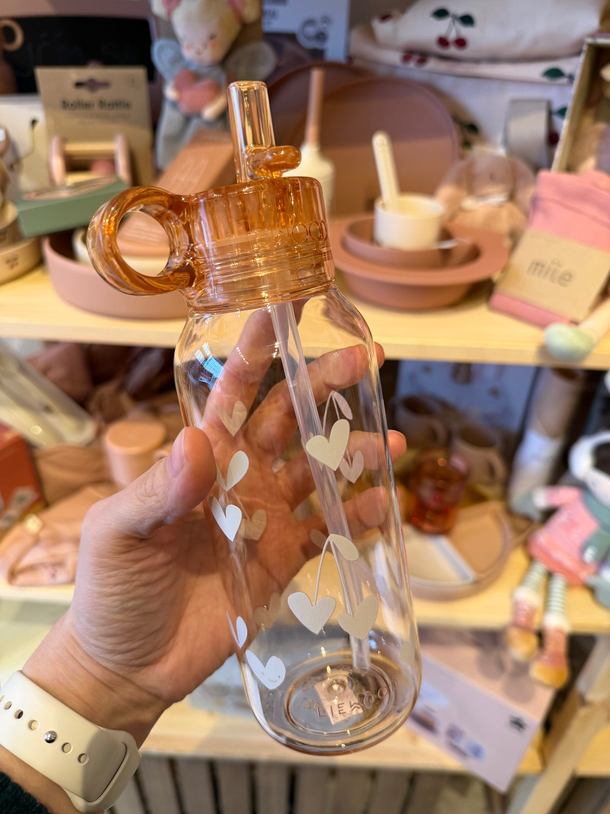 Detská fľaša 500ml tritan srdiečka – obrázok 3