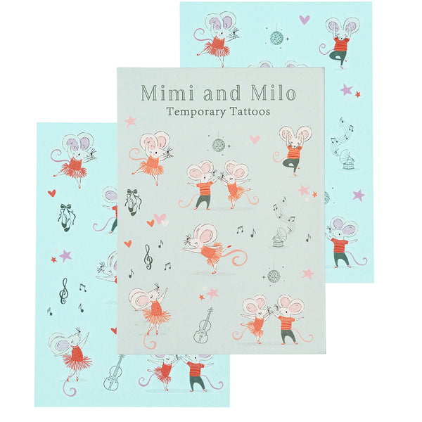 DOČASNÉ TETOVAČKY PRE DETI MIMI A MILO MOUSE – 2 HÁRKY