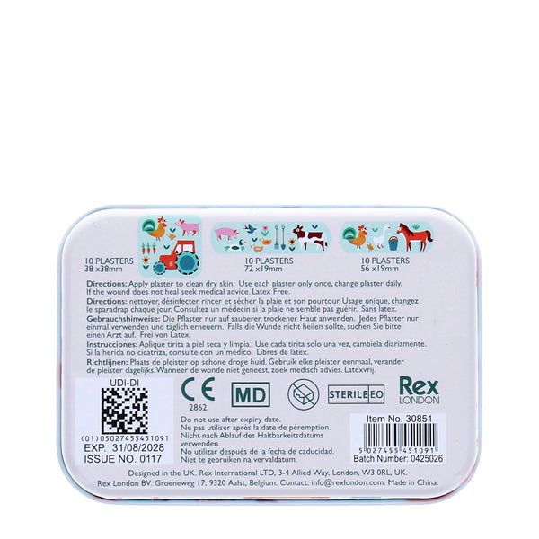 DETSKÉ NÁPLASTE S FARMÁRSKYMI ZVIERATAMI 🐷🐮 – 30 KS