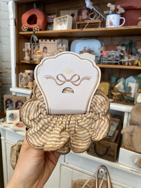 SCRUNCHIE GUMIČKA Z ORGANICKEJ BAVLNY toffee