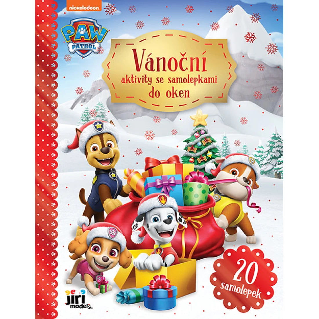 Tlapková patrola vianočné aktivity so samolepkami do okien v cz