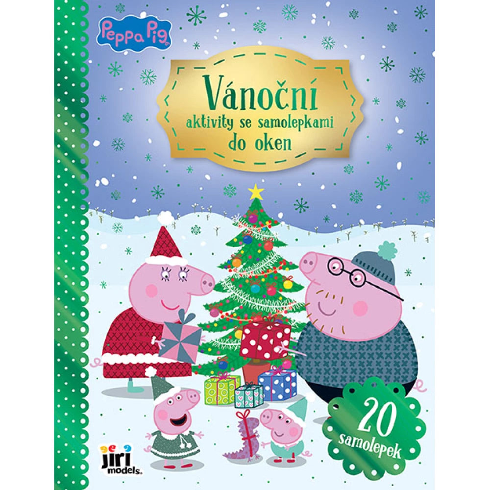 Peppa pig vianočné aktivity so samolepkami do okna cz