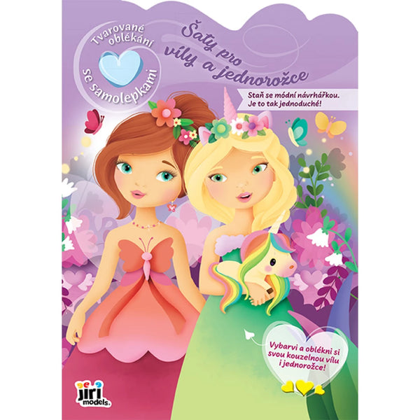 NÁLEPKOVÝ ZOŠIT ŠATY PRE VÍLY A JEDNOROŽCE CZ