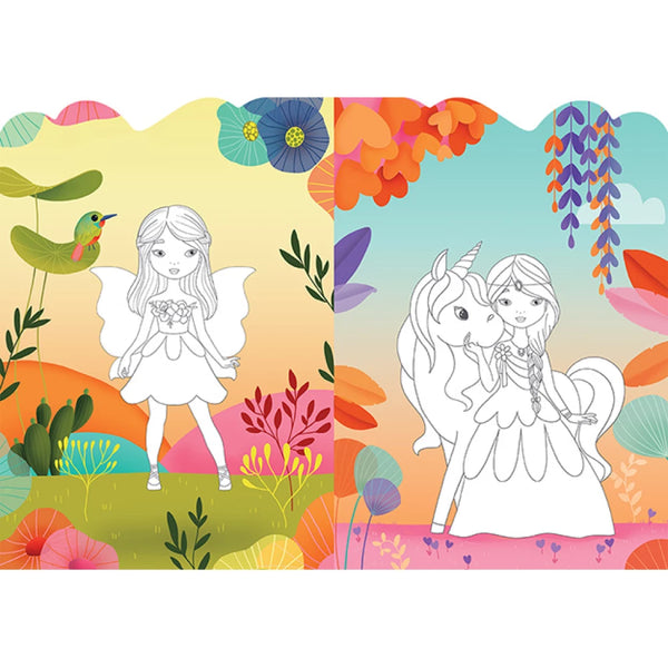 NÁLEPKOVÝ ZOŠIT ŠATY PRE VÍLY A JEDNOROŽCE CZ