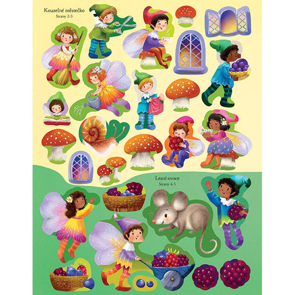 NÁLEPKOVÁ KNIŽKA VÍLY, ŠKRIATKOVIA A ELFOVIA