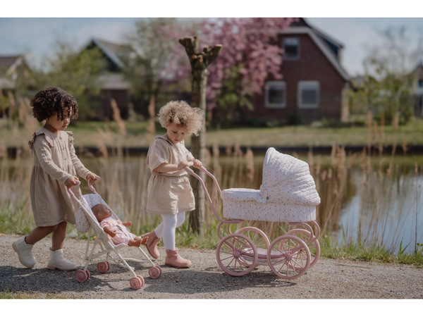 KOČÍK PRE BÁBIKY GOLFKY SKLADACÍ SOFT FLOWERS