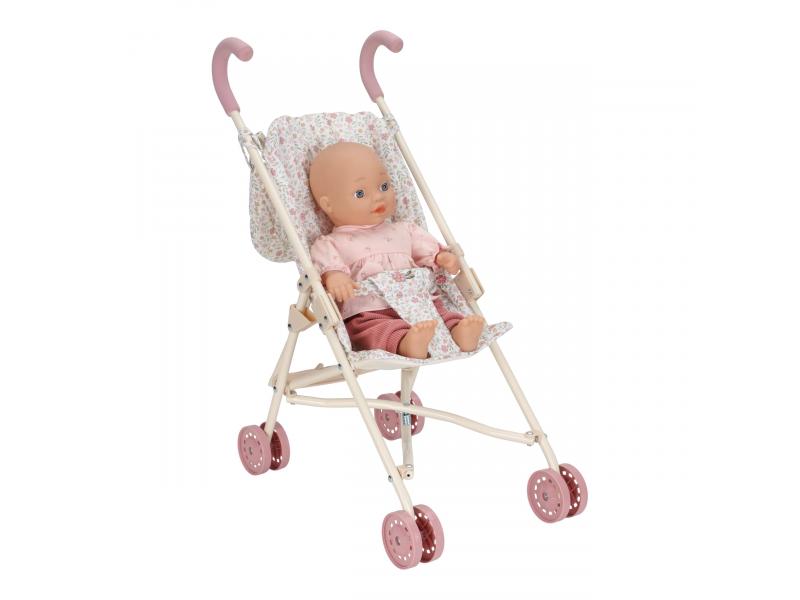 Kočík pre bábiky golfky skladací soft flowers – obrázok 11