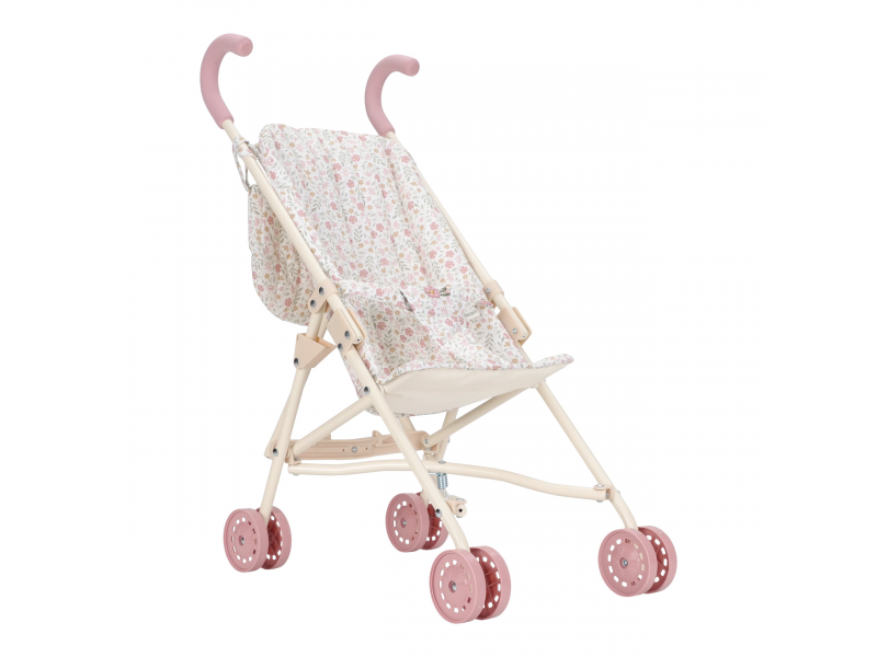 Kočík pre bábiky golfky skladací soft flowers