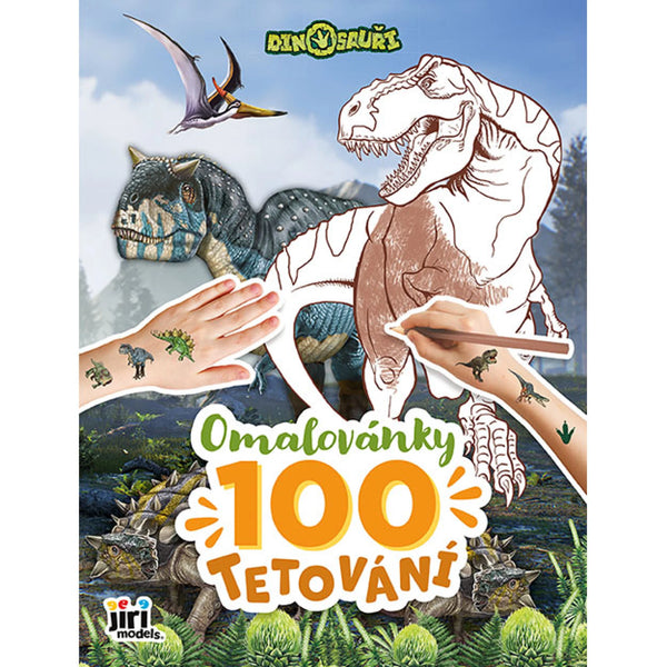 OMALOVÁNKY A 100 KS TETOVAČIEK CZ DINOSAURI