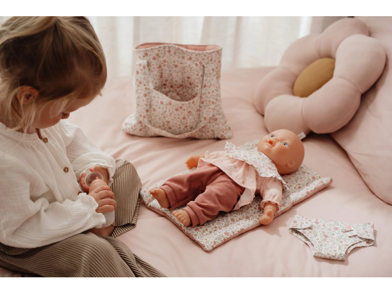 Prebaľovacia taška pre bábiky soft flowers – obrázok 4