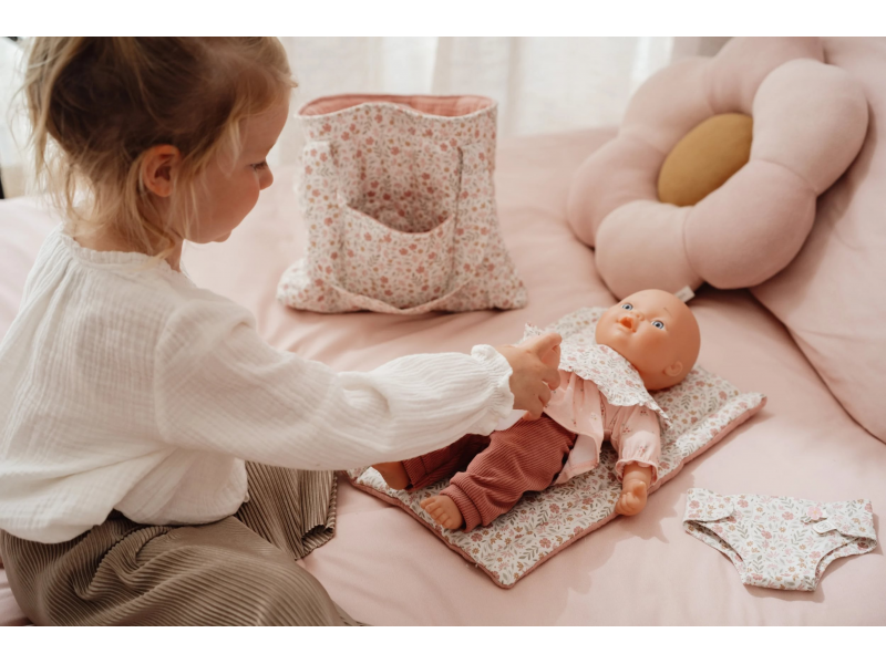 Prebaľovacia taška pre bábiky soft flowers – obrázok 7