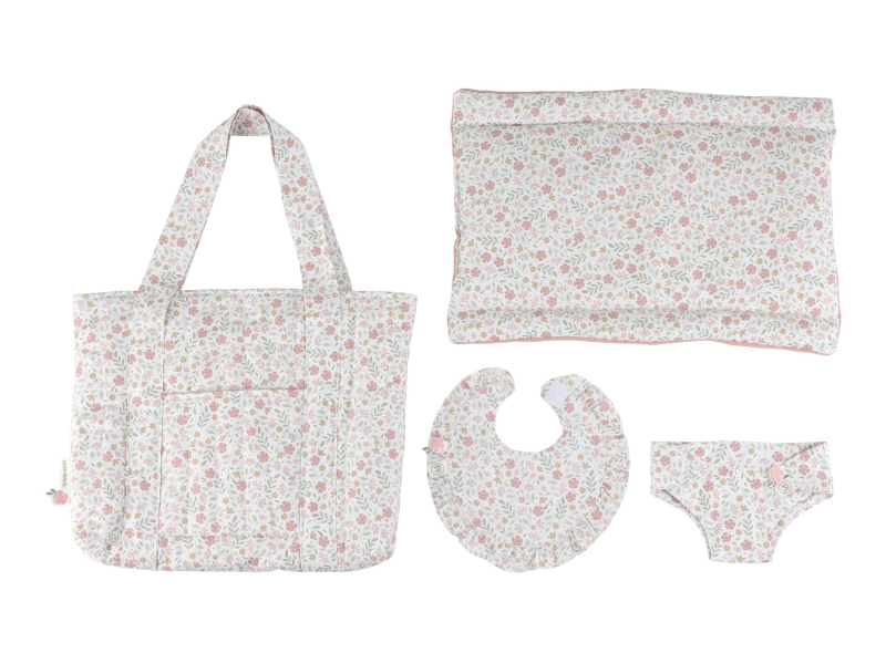 Prebaľovacia taška pre bábiky soft flowers – obrázok 11