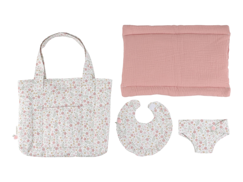 Prebaľovacia taška pre bábiky soft flowers – obrázok 9