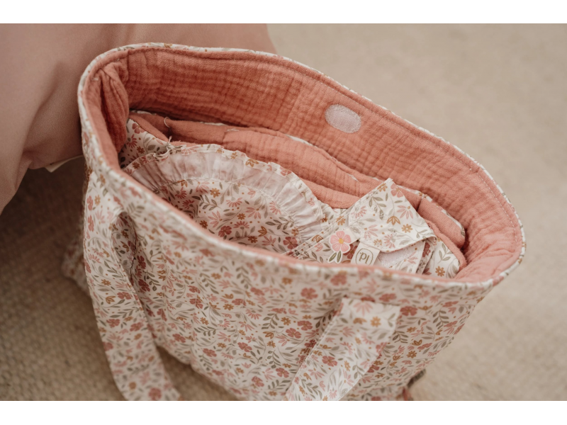 Prebaľovacia taška pre bábiky soft flowers – obrázok 10