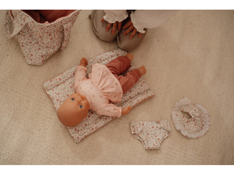 Prebaľovacia taška pre bábiky soft flowers – obrázok 3
