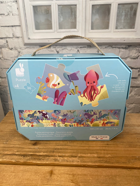 PANORAMATICKÉ PUZZLE  V KUFRÍKU MORSKÝ SVET